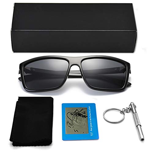 Polarized Sunglasses for Men Driving Mens Sunglasses Rectangular Vintage Sun Glasses for Men/Women