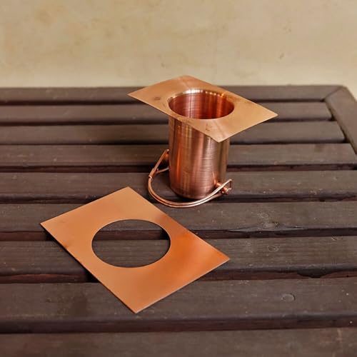 Nutshell Stores Medium Square Cups Rain Chain - Copper - 15 Feet