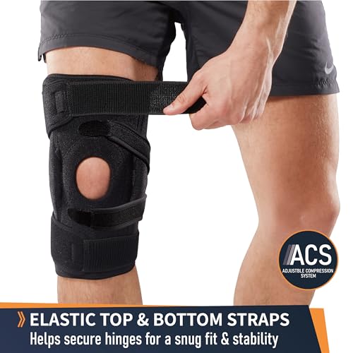 Comforband Adjustable Hinged Knee Brace – Dual Side Hinges for ACL, PCL, MCL Injury Support, Meniscus Tear, Arthritis Pain...