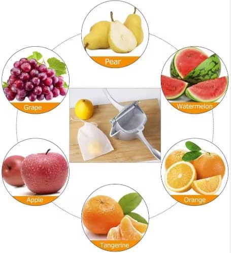 2-Pack Heavy Duty Manual Juicer, Aluminum Alloy Hand Juicer Squeezer with Ergonomically Designed Handle, 0.6L Capacity for Lemon, Orange, Grapefruit - Easy to Clean