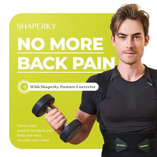 SHAPERKY Posture Corrector for Women and Men - Adjustable Upper Back Brace - Breathable Back Support straightener - Provid...