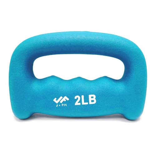 JFIT Neoprene D Grip Dumbbells - Single Weights 1LB-5LB - Premium Non-Slip, Hand Weights, Ergonomic Design