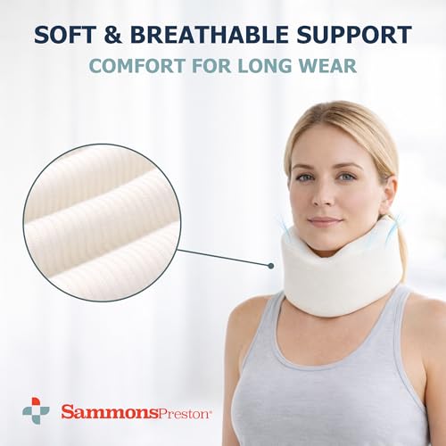Sammons Preston Universal Contour Cervical Brace, Adjustable Hook and Loop Closure, For Neck Strain, Injury, or Post-Op Su...