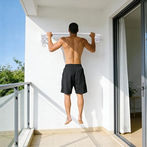 Purife Wall Mounted Pull Up Bar Doorway, Heavy Duty Strength Training Pull-Up & Chin Up Bars for Doorframe, Support Beam o...