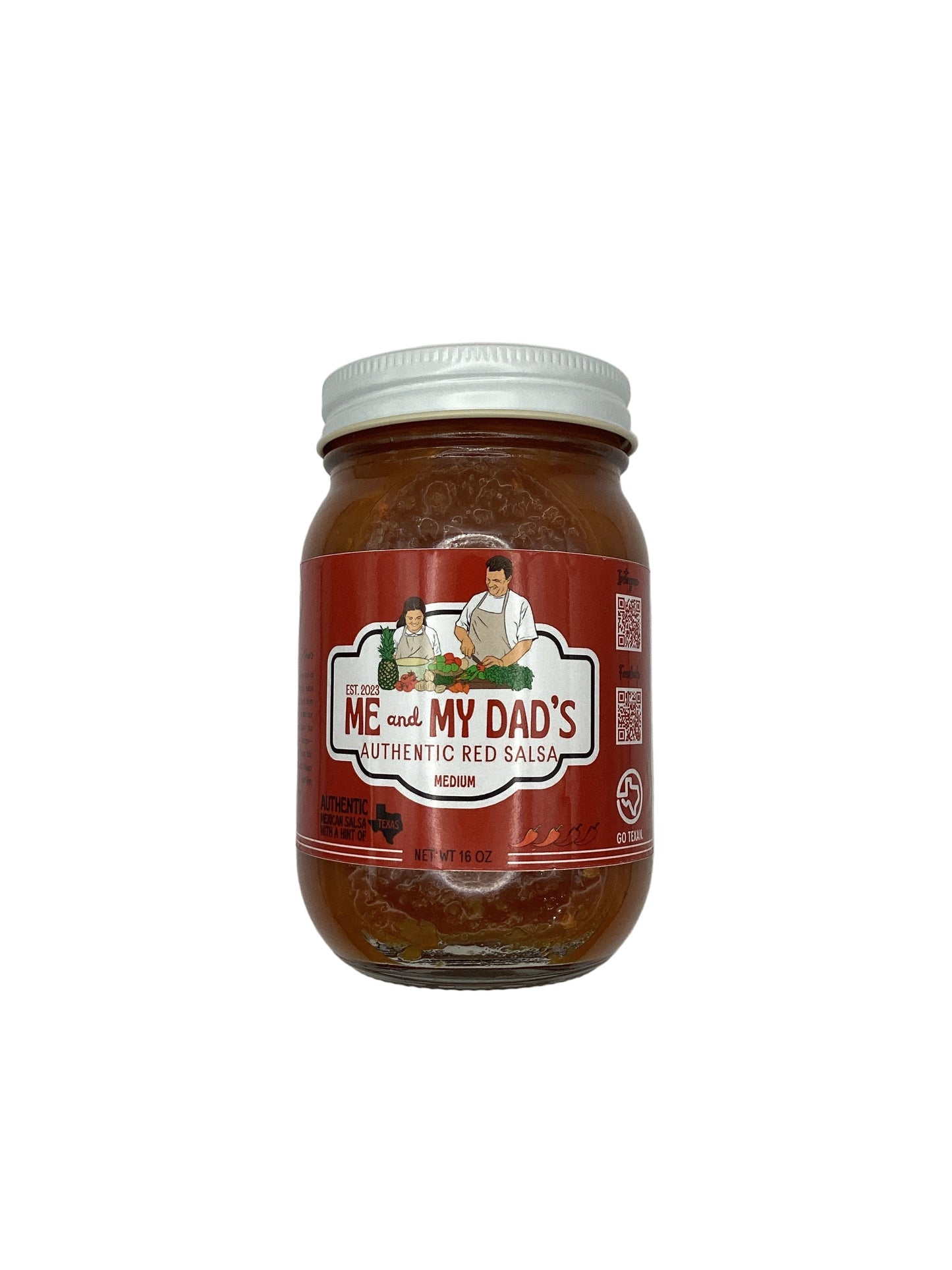Me and My Dad’s Medium Authentic Red Salsa 16oz