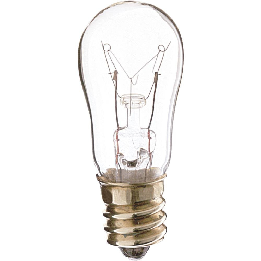 Satco S4717 Candelabra Base 6-Watt Light Bulb, Clear Glass, Pack Of 2