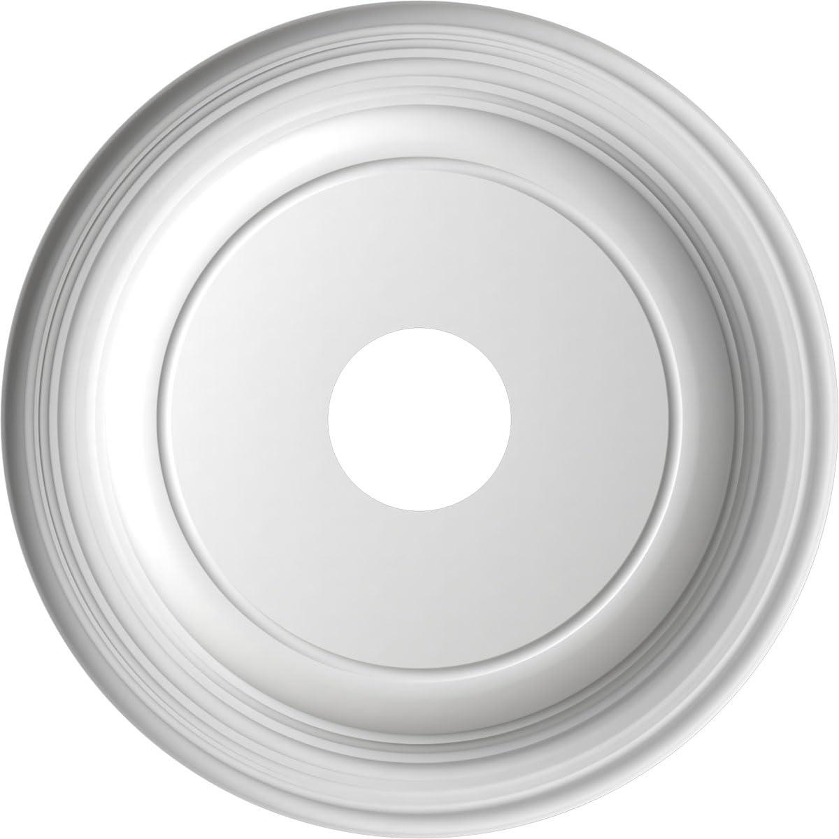 16Od X 3 1/2Id X 1 3/8P Traditional Thermoformed Pvc Ceiling Medallion (Fits Canopies Up To 9 1/2), Universal Metallic Pearl Mis