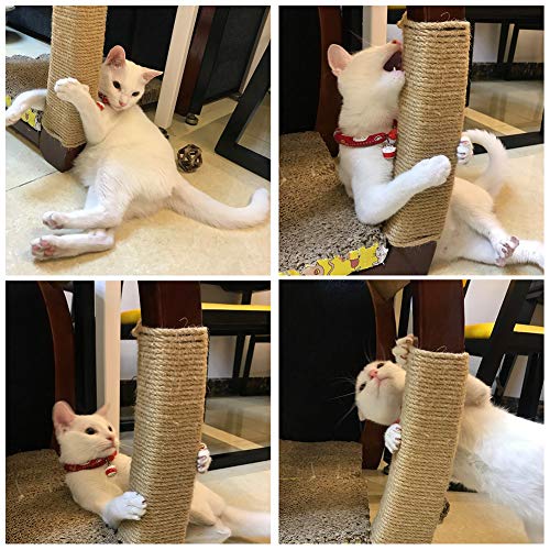 Tenn Well 6mm Jute Rope, 66 Feet Strong and Thick Twine Rope for Crafting, Gardening, Cat Scratching Post, Packing, Home D...