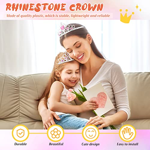 Zhanmai 24 Pcs Tiara Crown Set Princess Crown for Girls Plastic Tiaras Dress up Costume Party Favor Accessories Kid Birthd...
