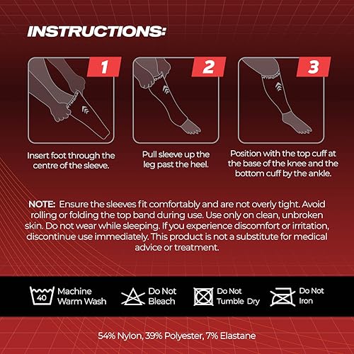 Rymora Calf Compression Sleeves Men Women - Leg Compression Sleeve Footless Socks - Shin Splint Relief Fitness Running
