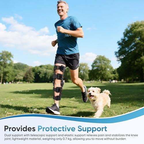 Dnogjo Hinged Knee Brace for Women&Men, Knee Brace with Side Stabilizers Provides Elastic Support, Knee brace for Meniscus...