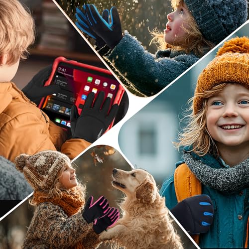 rivmount Kids Warm Winter Gloves Touchscreen Water-Resistant Cycling Running Skiing in Outdoor Cold Weather for Boy Girl