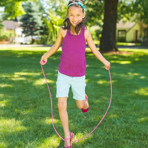 Jump Ropes for Kids, Colorful Jump Ropes for Kids Bulk, Adjustable Skipping Ropesfor Boys Girls, Tangle-Free Plastic Jumpi...
