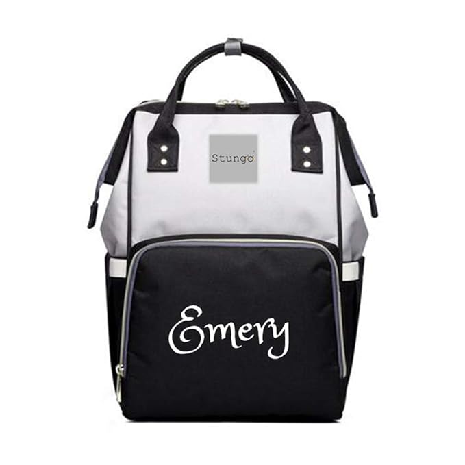Personalized Large Diaper Bag Knapsack/Tote Bag/Backpack -Custom Monogram Embroidered for Infant/Baby Bag/ (Multicolor 5)