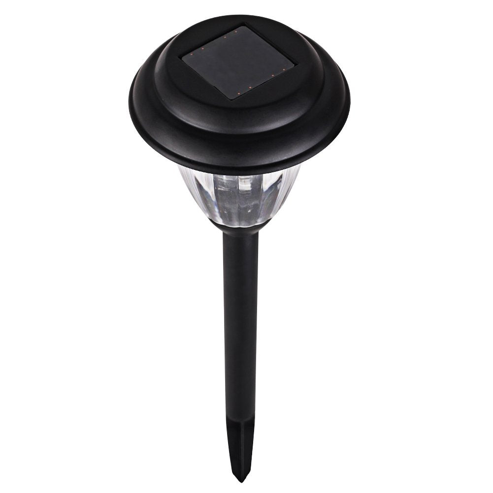 Voona Solar Outdoor Pathway Lights, Matt Black Stainless Steel, 8-Pack, Led For Garden, Landscape, Yard, Driveway