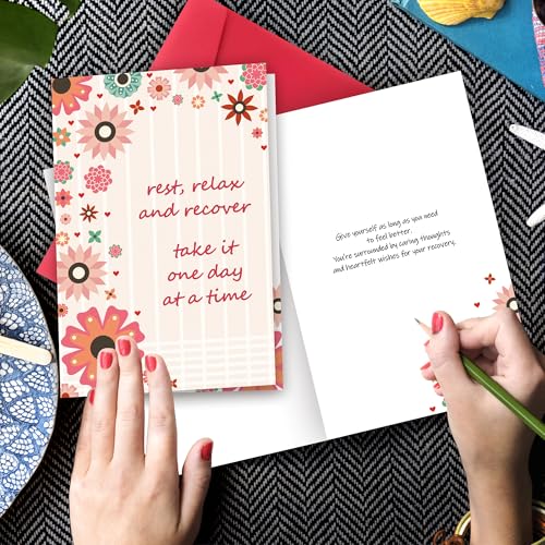 FSSDAS Elegant Get Well Cards, Get Well Soon Gifts for Women, Encouragement Card for Her, Surgery Recovery Gifts for Man, ...
