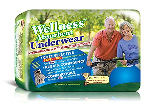 Unique Wellness-Absorbent Underwear (Pull-Ups) Size Large (30"–40" Waist) 56 Count, Made in USA
