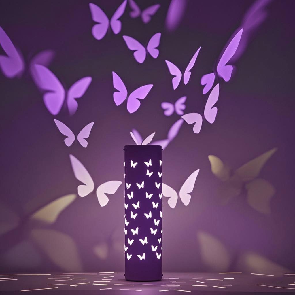 YIKEGE LICHT Touch Bedside RGB Table Lamp Rotatable Butterfly Night Light Led Lights for Girls Bedroom Mariposas Living Room Dec