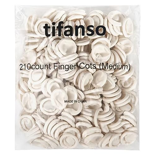 tifanso Finger Cots Disposable, Medium Finger Thumb Gloves Protectors, Sleeves Covers Protection for Fingertips (Approx.21...