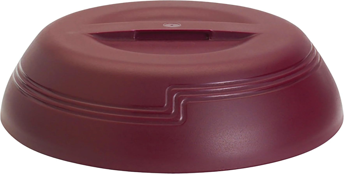 Cambro Bundle: 10 1/4" Low Profile Insulated Dome Plate Cover (MDSLD9487) Cranberry & 9-9/16 Thermal Pellet Underliner (MDSL9487) Cranberry