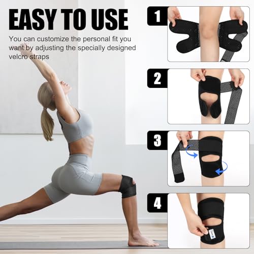 NEENCA Knee Brace for Knee Pain, Compression Knee Support with Air Mesh Fabric, Adjustable Knee Wrap with Side Stabilizer...