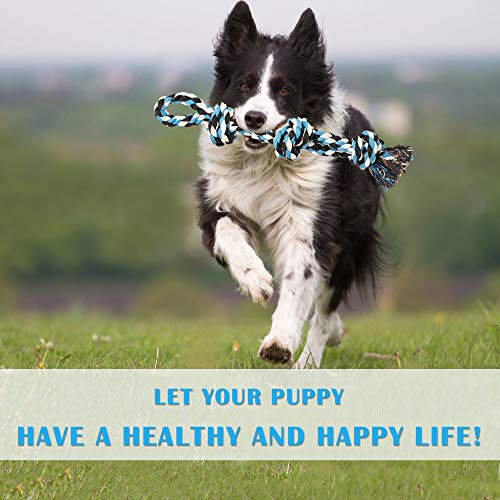 UPSKY Dog Rope Toys 2 Nearly Indestructible Pet Toys for Medium to Large Breed, Dental Cleaning Chew Toys, Dogs Tug Toy fo...