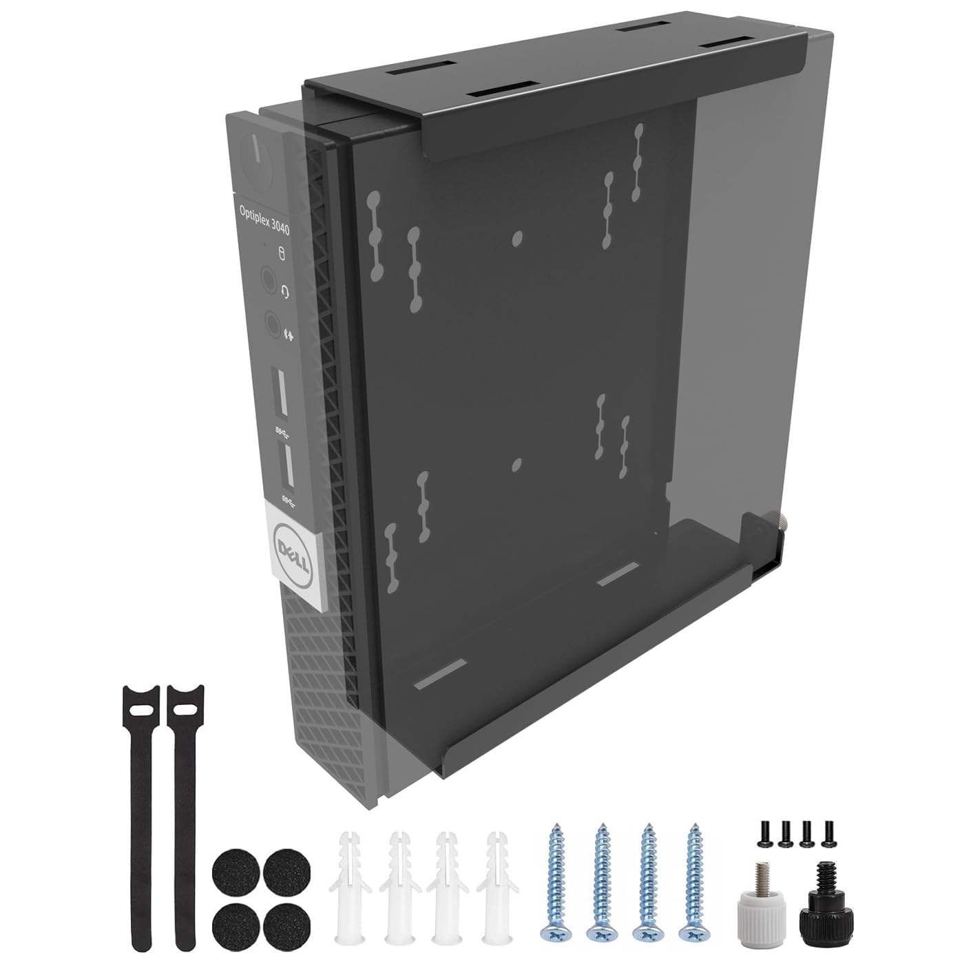 Jingchengmei Wall Mount For Mini Pc Compatible With Dell Optiplex Micro Form Factor Case Vesa And Under Desk Available Fits Mff 7080 7060 7010 5060 3040 3046 3050 3060 3090 And More(Hdm) -Like New