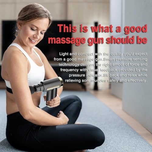Mini Massage Gun Deep Tissue Muscle Massager with 6 Speeds & 4 Massage Heads, Super Quiet Handheld Percussion Massager for...