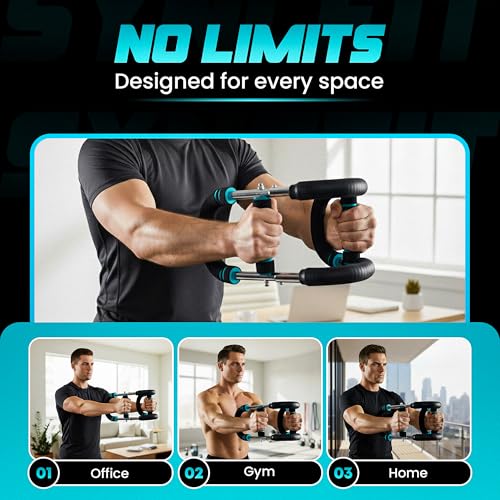 Syncfit Twister Arm Trainer with Adjustable 5 Resistance Levels (40–120 lbs), 4 Springs, Anti-Slip Handles, Carry Bag - Ch...