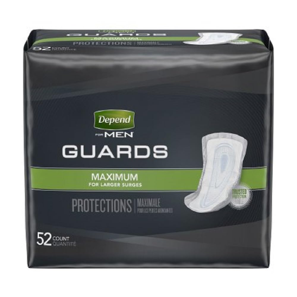 Depends Men's Incontinence Guards/Pads, One Size, 1 Count