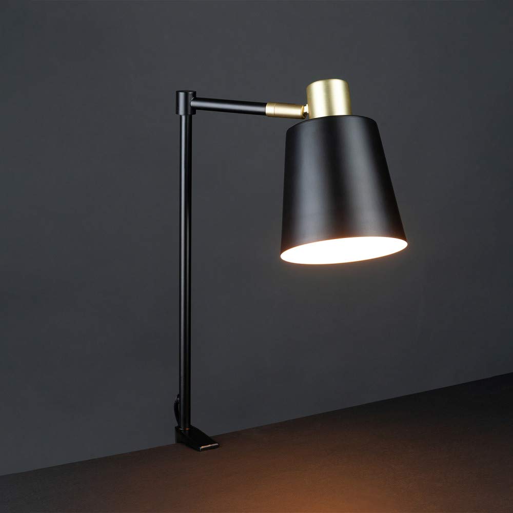 Globe Electric 52900 Lex Desk Lamp, Metal, Black and Gold Finish