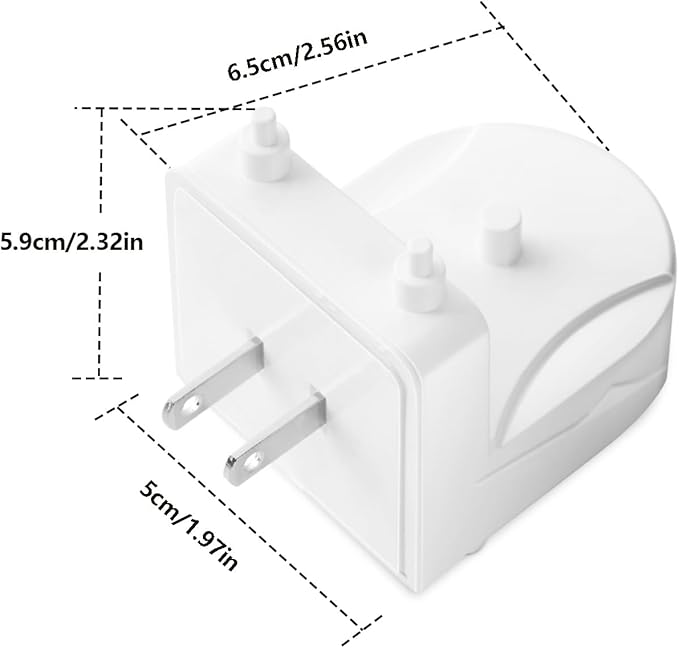 Wall Charger for Oral-B Braun Electric Toothbrush, Toothbrush Outlet Charger for Oral-B/Braun Most Models(Excluding iO 7/8/9/10 and Pulsonic Series) White