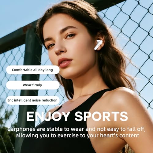 SIMIFLY Wireless Earbuds with ENC Call Noise Reduction, True Wireless Bluetooth 5.3, in-Ear Headphones with Charging Case,...