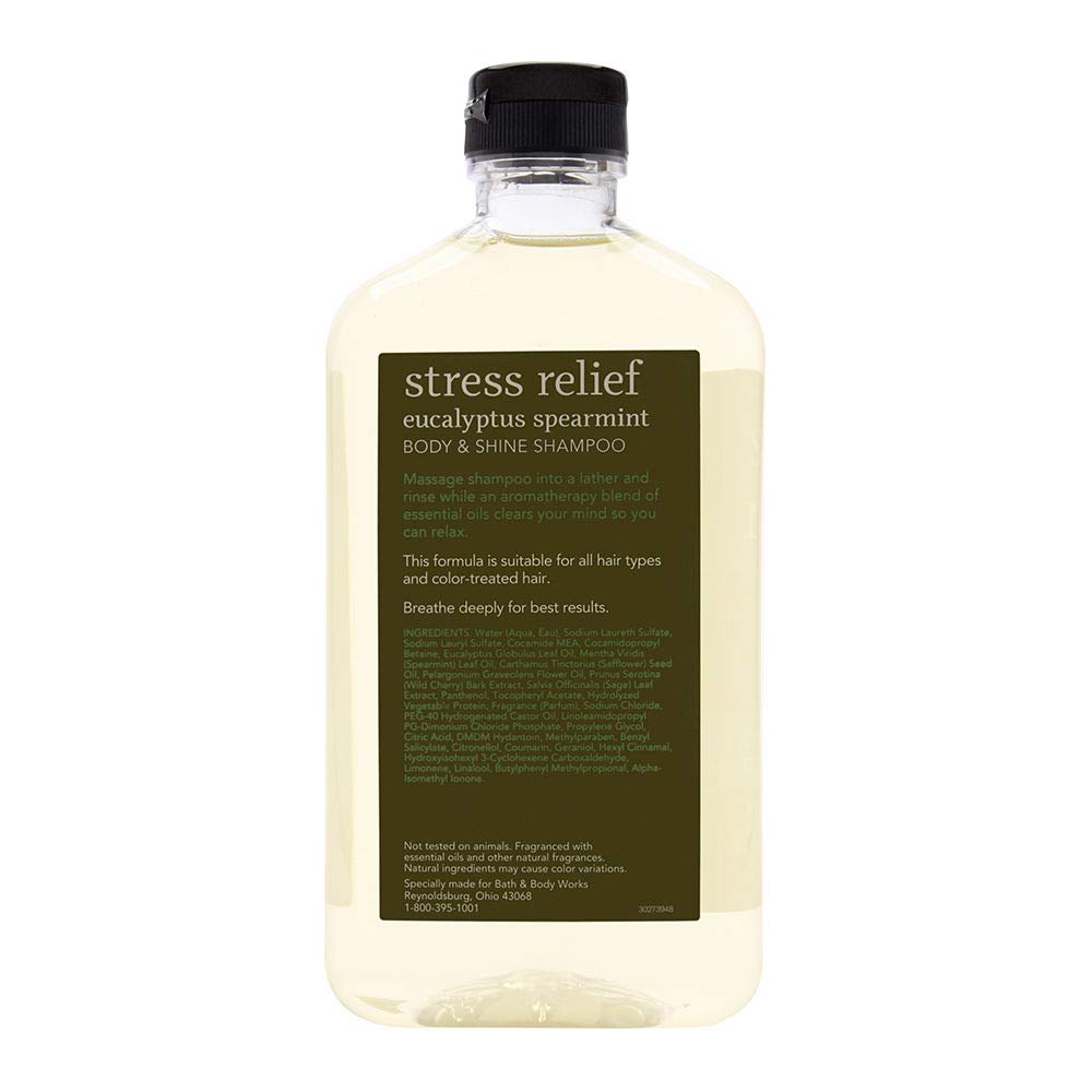 Bath & Body Works Stress Relief Eucalyptus Spearmint Body & Shine Shampoo 16 Fl Oz