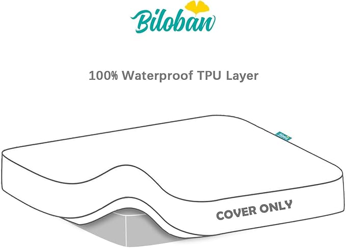 Waterproof Mattress Protector, Quilted Mattress Cover for Moses Basket Mattress & Silver Cross Stroller Bassinet Mattress, 2 Pack, Ultra Soft Surface, White