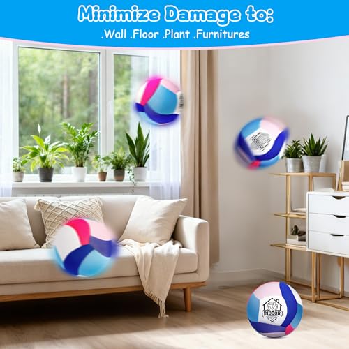 Dmcuzso Official Size 5 Soft Indoor Volleyballs for Practicing, Safe and Silent Fabric Volleyball Ball for Youth Beginner...