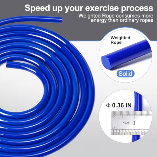Reedvales 1LB Weighted Jump Ropes for fitness Women Men, Aluminum Handles for MMA, Boxing, CrossFit, Weight-loss Workouts,...