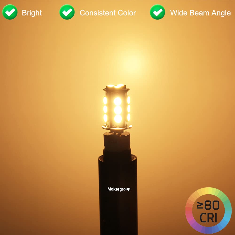 Makergroup G4 Bi-pin LED Light Bulb 3W Warm White 2700K-3000K 6 Count for Outdoor Landscape Lighting