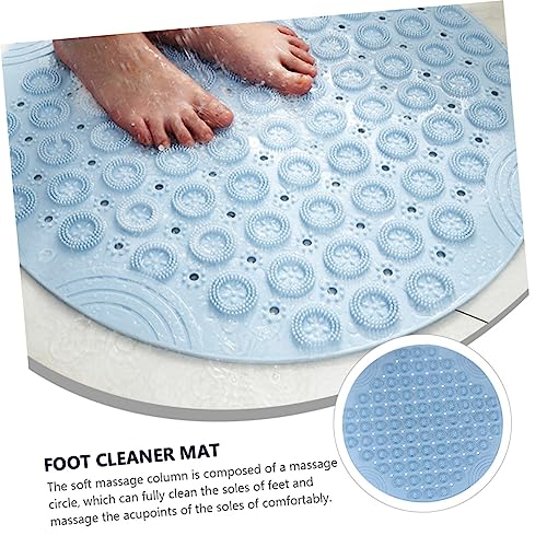 Healvian Foot Massager Bath Mat Acupressure Foot Mat Round Shower PVC Massage Pad Easy to Clean