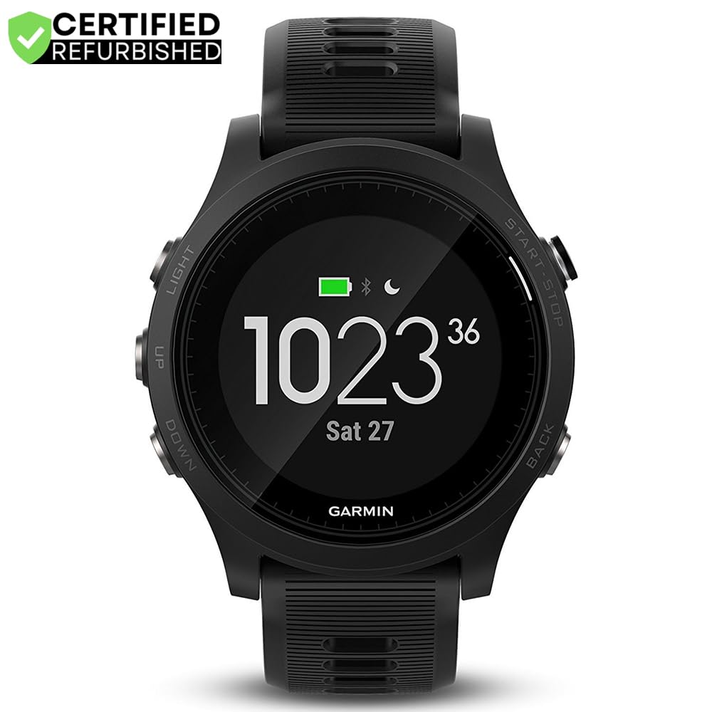 Garmin 010-N1746-00 Forerunner 935 GPS Watch, Multisport, Altimeter, Battery, Black (Renewed) Bundle with 2 YR CPS Enhanced Protection Pack