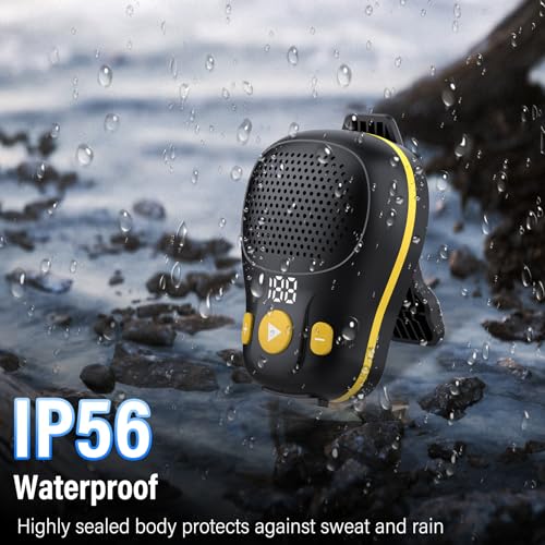 ZYHKON Wearable Bluetooth Speaker, Clip-on Wireless Portable Speakers, IP56 Waterproof Clip Speaker Up to 18 Hours Battery...