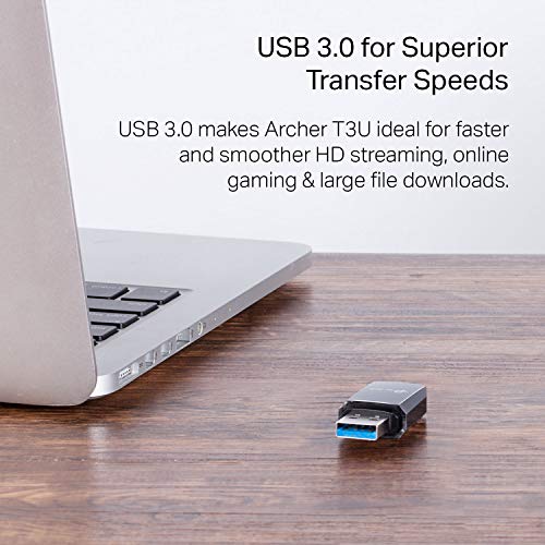 TP-Link AC1300 USB WiFi Adapter(Archer T3U)- 2.4G/5G Dual Band Wireless Network Adapter for PC Desktop, MU-MIMO WiFi Dongl...