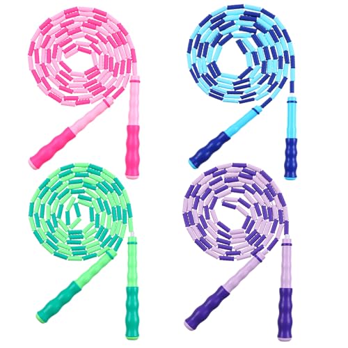 20 Pack 9.2 Feet Jump Ropes, Adjustable Length Soft Beaded Segmented Skipping Rope Tangle-Free for Adults Women Men Workou...