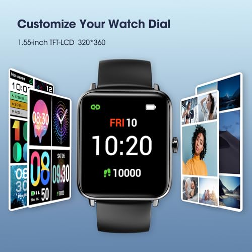 LIVIKEY Smart Watch, Fitness Tracker with Heart Rate Monitor, Blood Oxygen, Sleep Tracking, 41mm Smartwatch Waterproof wit...