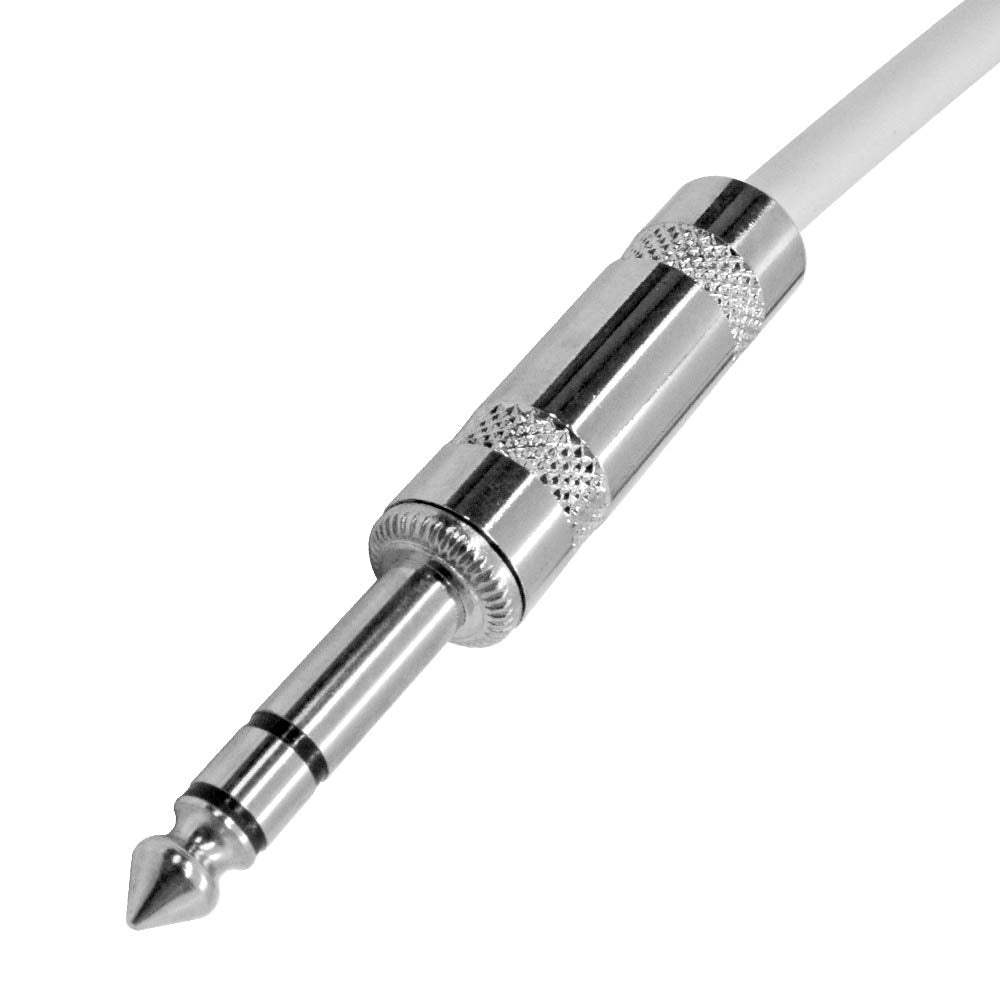Seismic Audio - Satrxl-M3White - 3 Foot White Xlr Male To 1/4 Inch Trs Patch Cables- 3 Professional Audio Balanced Xlr-M To 1/4