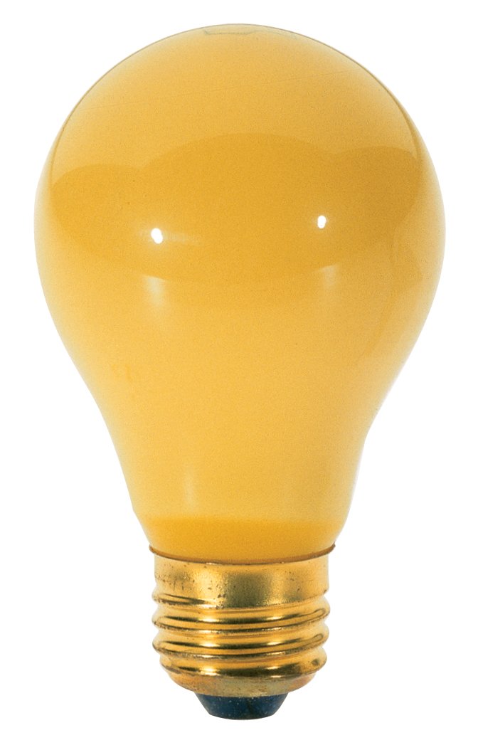 Satco 40 Watt A19 Incandescent Yellow Bug Light Bulb - 1 Pack, Glass, Model S3859