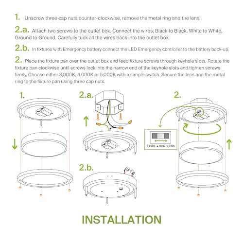 Asd Led 16 Inch Round Flush Mount Light Fixture | 24W 1900Lm 3000K-5000K 120V | 3Cct Dimmable Energy Star Etl Listed | Close To Ceiling Double Ring Lamp Low Profile Lighting | Nickel