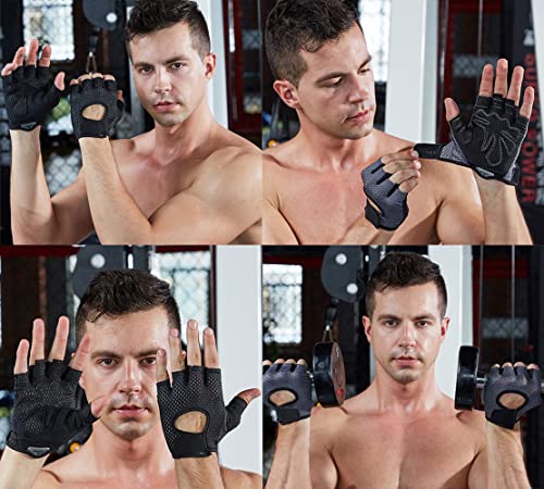 SUJAYU Workout Gloves for Women & Men, Gym Gloves Weight Lifting Gloves for Men, Mens Workout Gloves Fitness Gloves