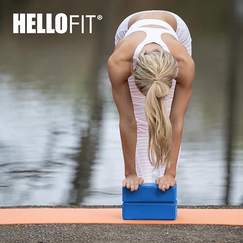 Hello Fit 3" Yoga Block, 10 Pack Bulk EVA Foam Yoga Blocks, Firm and Supportive Yoga Brick, Balance Foam for Stretching, P...