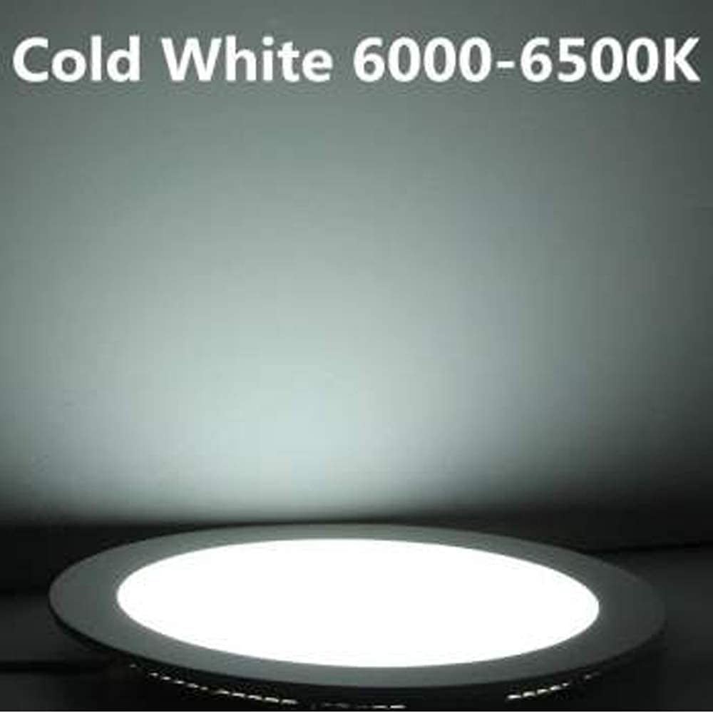 Hminled 6 Inch 12Watt Ultra-Thin Round Led Recessed Panel Light Lamp With Driver 100 Watt Incandescent Equivalent 6000K~6500K Cool White Home Office Commercial Lighting Pack Of 10